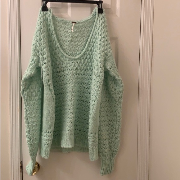 Free People Mint Green Oversized Sweater - Picture 3 of 3